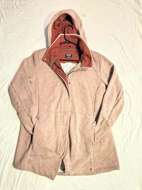 Hurley Women's Mauve Hooded Fleece Parka Jacket Size XL